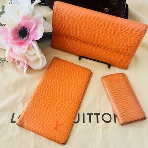 LV EPI WALLET - ORANGE 3 SET